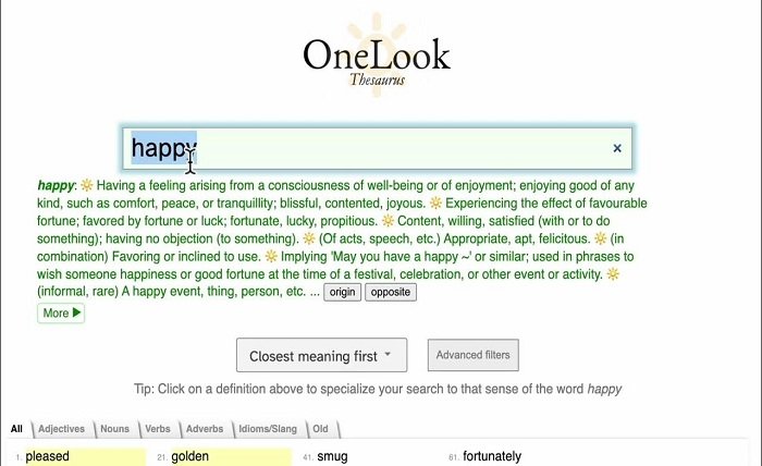 OneLook Thesaurus